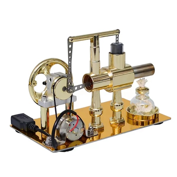 Luft Enkel Cylinder Stirling Motor Generator Fysik Populär Vetenskap Produktion Uppfinning Samling Leksak