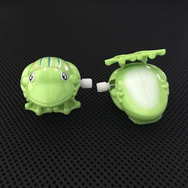 Barn Härlig Söt Grön Färg Hoppning Groda Clockwork Leksak för Barn Plast Classic Wind Up Toy för över 3 år gamla barn