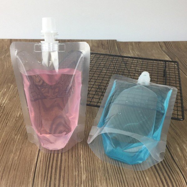 Gennemsigtig plastik poser med drikke pose forseglet genanvendelig drik juice mælk kaffe rejse arrangør pose