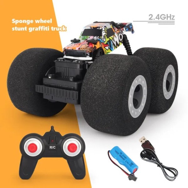 RC Auto Stunt Drift Soft Big Sponge Renkaat Buggy Ajoneuvo Malli Radio Ohjattu Kone Kaukosäädin Ohjaus lelut