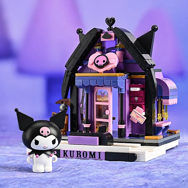 Kuromi Cinnamoroll Mymelodi Figur Byggnad Klossar Klossar Kt Katt Anime Montering Action Figurer Set Leksaker