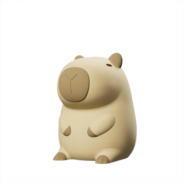 Söt Tecknad Capybara Silicon Natt Ljus USB Uppladdningsbar Timing Dimming Sömn Natt Lampa