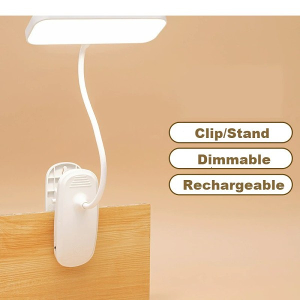 Flexibel bord lampa med klämma steglös dimmer lysdiod bord lampa