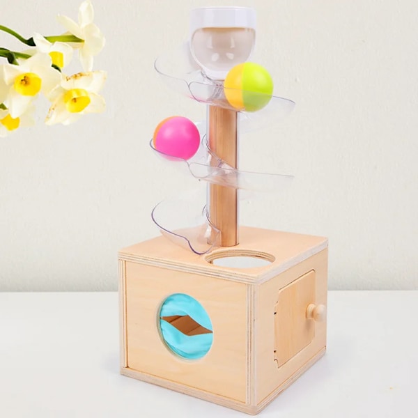 Montessori Leker Baby Tidlig Utdanning Puslespill Roterende Spor