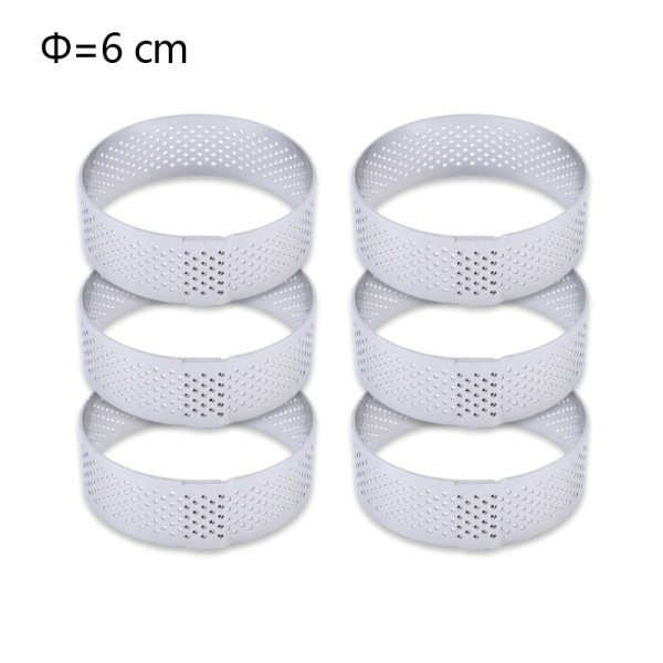 Rustfritt stål Terte Mugg Ring Tartlet Kake Mousse Mopper Cookies Pay Circle Cutter