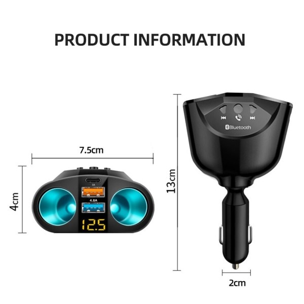 3.1A kaksi USB auto laturi 2 portti LCD näyttö 12-24V savuke pistoke sytytin nopea auto laturi virta sovitin