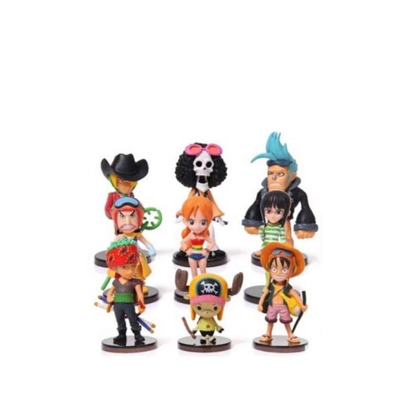 Anime One Piece Mini Luffy Roronoa Zoro Action Figure Sanji Usopp Franky Nami Fifurines Toys