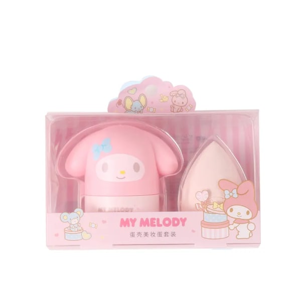 Tegneserie Sanrioed Kawaii Cinnamoroll Skjønnhet Egg Miniso Girl Heart My Melody Makeup Puff