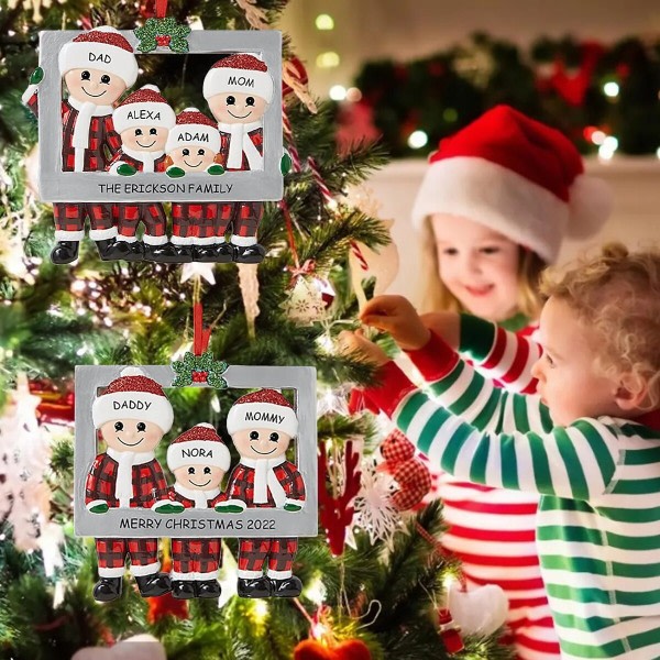 Jul vedhæng gør-det-selv personligt familie jule pynt til hjem