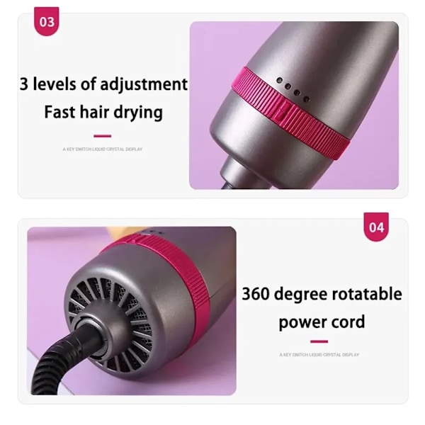 3 I 1 Varm luft kam styling kam for rett krøllet elektrisk varm luft børste damer oppvarming kam hår retting børste