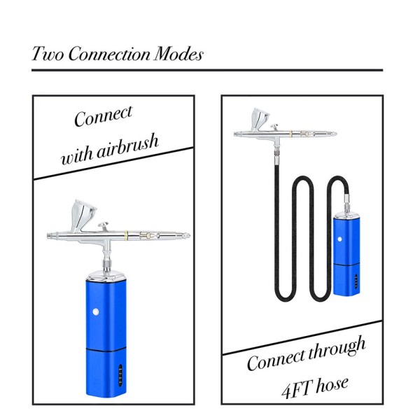 Genopladelig Trådløs Airbrush Kompressor Spray Maling Type C USB 1,2M Slange 0,3mm Nåle Pneumatisk Værktøj