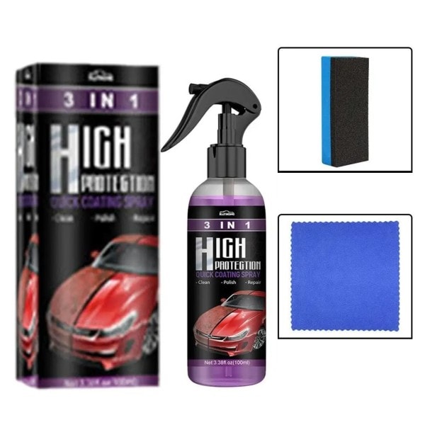 Høy Beskyttelse Keramikk Bilvask Fortify 3 In 1 Quick Coat Polish Sealer Spray