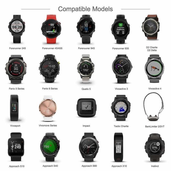USB lataus kaapeli Garmin Vivoactive 3 laturi 4s 935 Venu Sq 945 245 Fenix 5S laturi