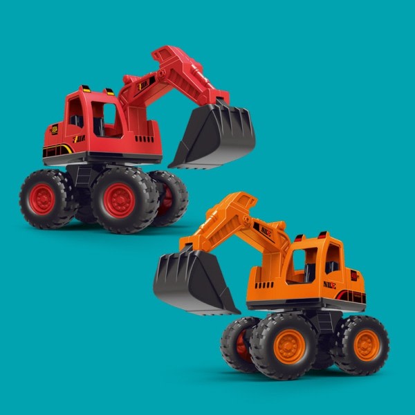 Børn's store lastbiler plastik teknik bil dumper lastbil kran gravemaskine model inertial køretøj bil legetøj