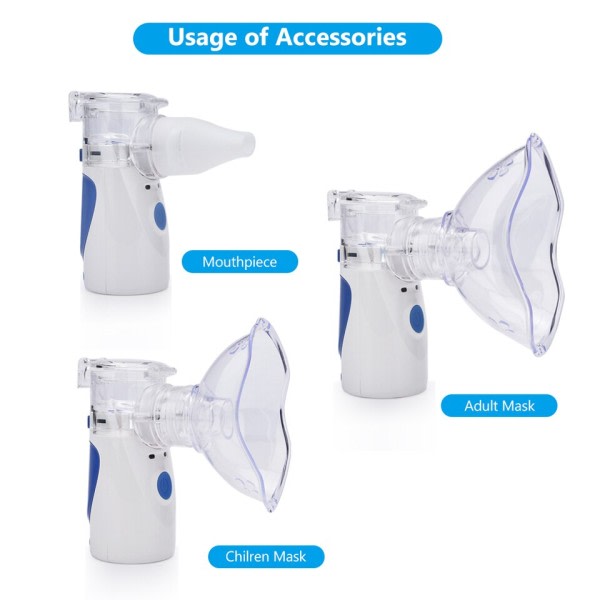 Hem Ultraljud Nebulisator Bärbar Inhalatorer Nebulisator Dimma Utladdning Astma Inhalator