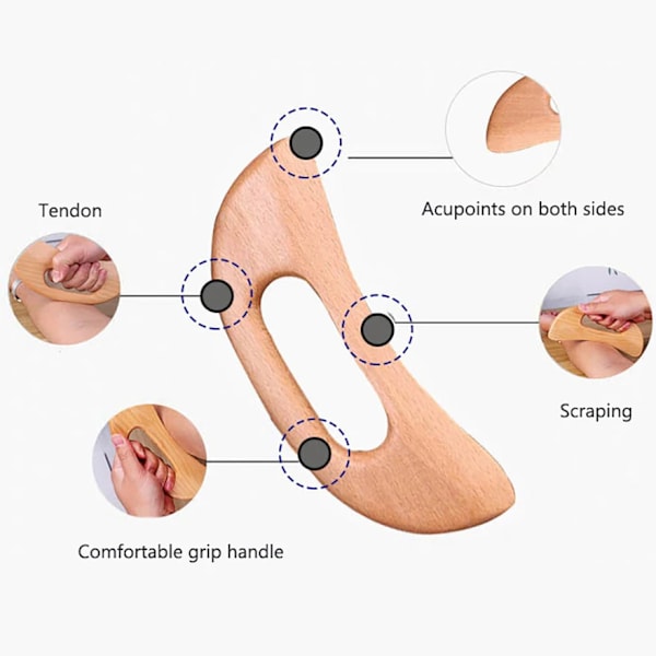 Puinen Gua Sha työkalu kaavin lauta hieronta laihdutus Guasha hieronta Gua Sha kaavin vartalo hieronta terapia työkalu