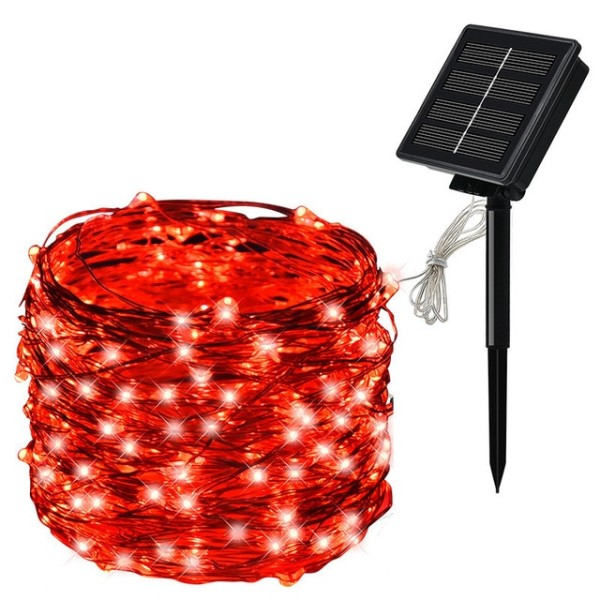 LED Solar Ljus Utomhus Vattentät Fairy Garland String Lights Jul Fest Trädgård Solar Lampa