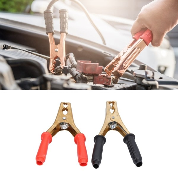 ​2Pcs Batteri Jumper Cable Clamps 200A Isolated Alligator Clips Battery Lading Connector Plug Power Kit