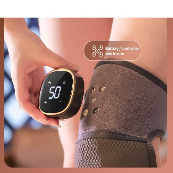 Elektrisk knä massage knäskydd för ledsmärta knä stöd med vibrator