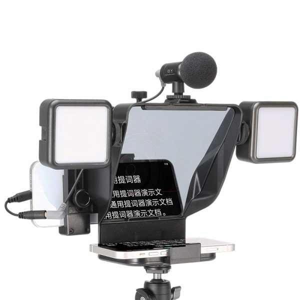 Bærbar Mini Teleprompter Prompter til Smartphone/DSLR Kamera Video Optagelse