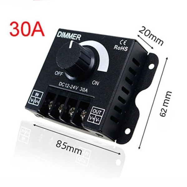 LED Dimmer Justerbar Lysstyrke Lampe Pære Srip Driver Enkelt farve Lys Strøm Forsyning Controller