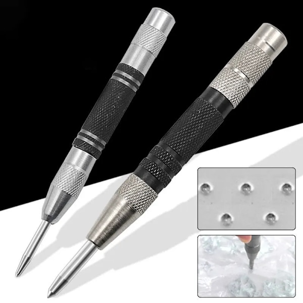 Bästa kvalitet Fjäder Typ Automatisk Center Punch Locator Glas Striker Fönster Breaker Punch Centering Punch Verktyg