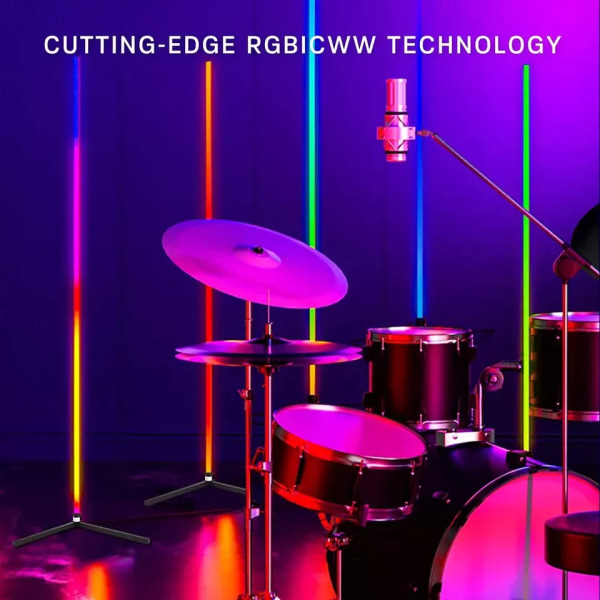 Älykäs RGB Dream väri lattia lamppu musiikilla synkronointi moderni 16 miljoonaa väriä vaihtuva seisoma tunnelma valo