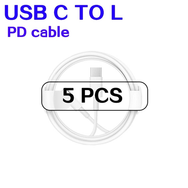 5 st snabb laddning USB laddare kabel för iphone