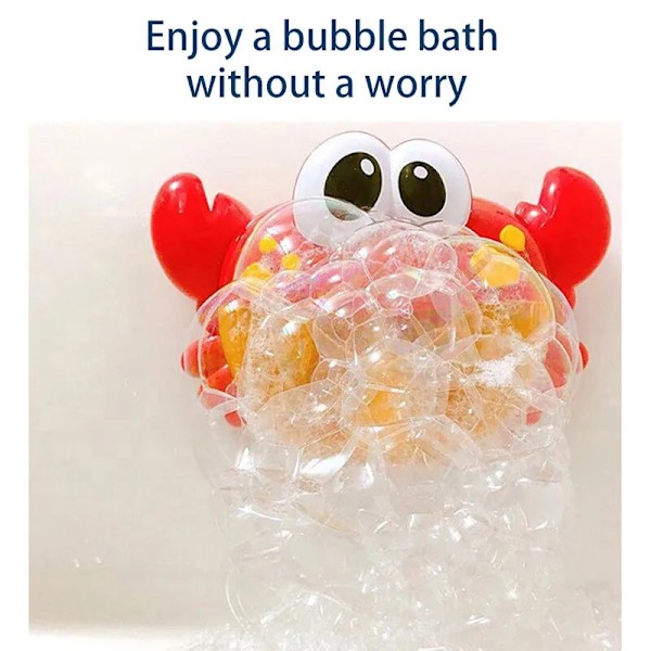 Crabs Bubble Machine Elektrisk Musik Automatisk Tvålmakare Rolig Badkar Leka Vatten Spel Baby Bad leksak