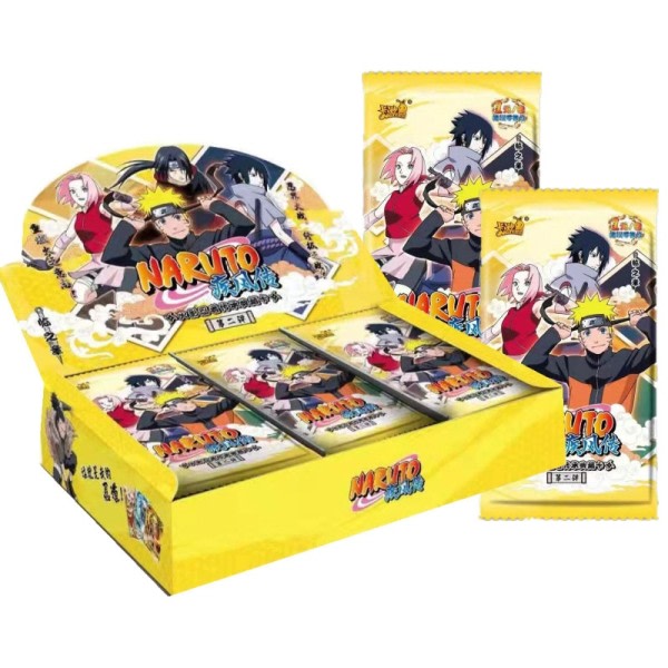 Naruto kort boks anime figur kort booster pakke Sasuke samling blits kort leketøy