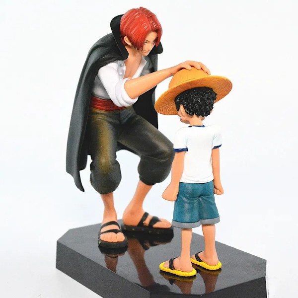 One Piece Anime Figur Fyra Emperors Shanks Stråhatt Luffy Action Figur