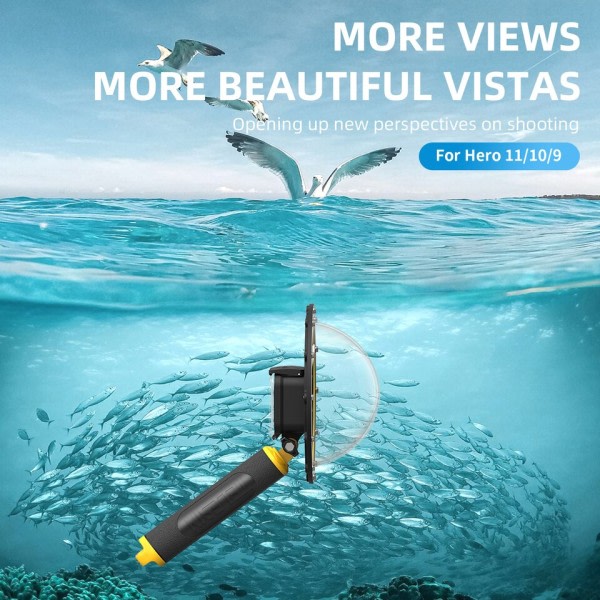 Vanntett etui hus For Gopro Hero 5 6 7 8 9 10 11 Trigger Dome Deksel Lens Tilbehør