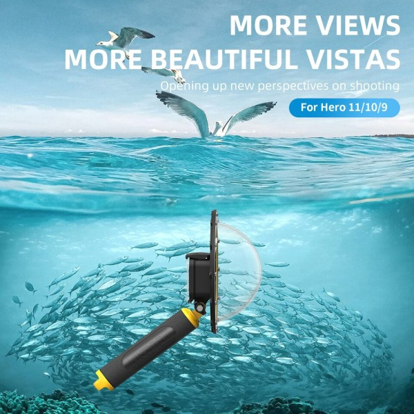 Vattentätt fodral hölje för Gopro Hero 5 6 7 8 9 10 11 Trigger Dome Cover Lens Tillbehör