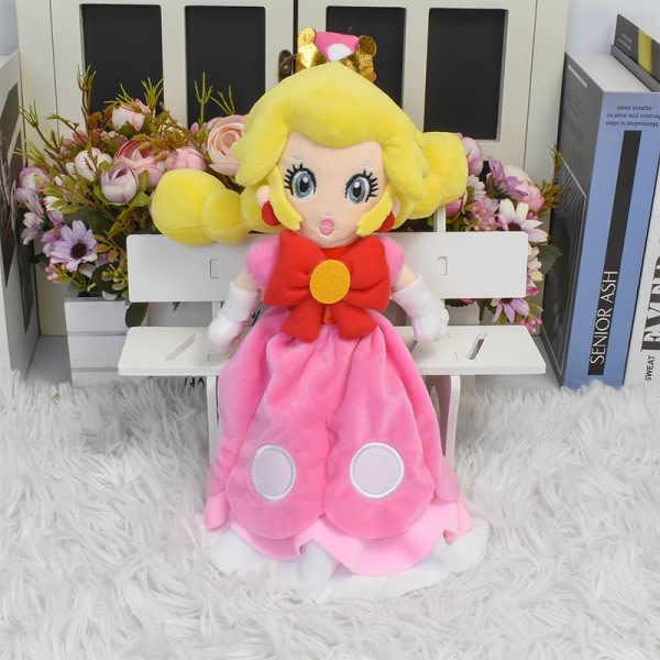 Rosa Princess Peach Plysch Leksaker Tecknad Anime Film Dockor Action Figur Mjuk Plysch Doll Leksak
