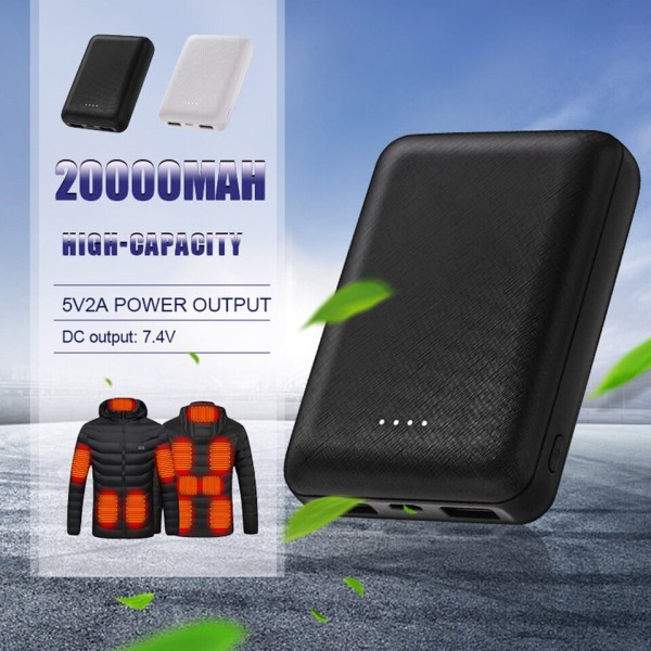 20000mAh Power Bank Portable USB Oplader Hurtig Opladning Ekstern Batteri Pack
