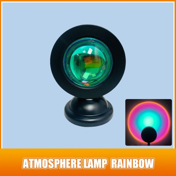 Mini Projektor Nat Lys  Switch Rainbow Atmosfære Hjem Soveværelse Baggrund Væg Dekoration