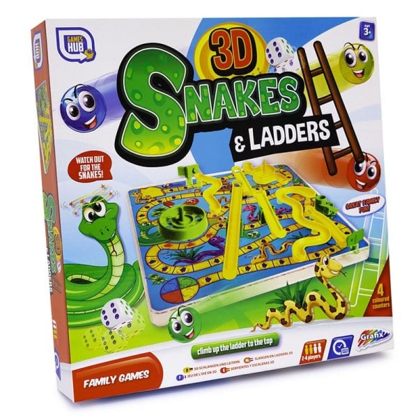 3D Snake Board Spil Legetøj Stiger Skak Spil Interaktivt Desktop Fest Legetøj