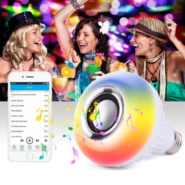 LED Musiikki Lamppu Bluetooth Kaiutin Langaton Smart Lamppu