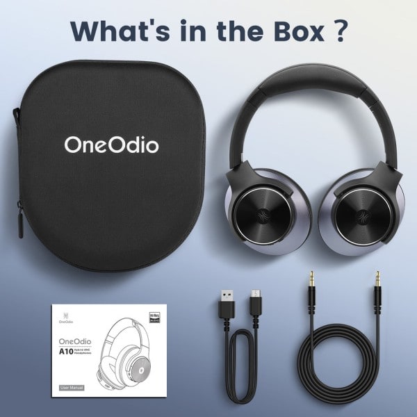 A10 Hybrid Active Noise Canceling Hodetelefoner Med Hi-Res Audio Over Ear Bluetooth Trådløst Headset