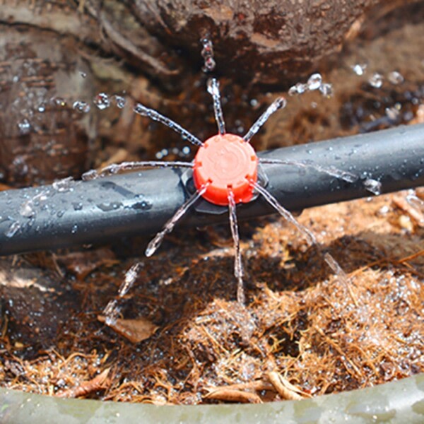 Rød Automatisk Have Dripper Mikro Dryp Irrigation