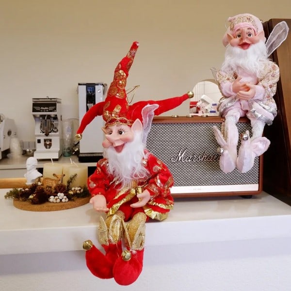 Joulu koristeet tonttu nukke lelu riippuva seisova sisustus navidad riipus koristeet