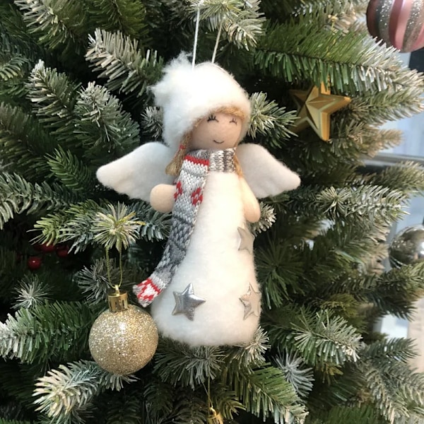 Engel pynt jul engel dukke hengende pynt jule tre plysj pynt