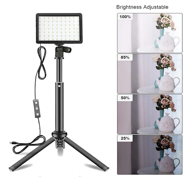 LED Fotografi Video Lys Panel Belysning Foto Studio Lampe Kit Til Shoot Live Streaming Youbube Med Stativ Stativ RGB Filtre