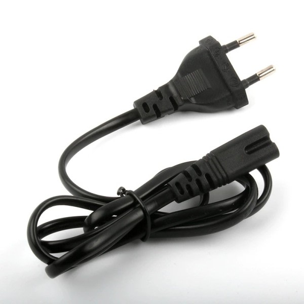 Universal 1m EU Standard till Figur 8 C7 2-Pin Plug AC Ström kabel Lead sladd
