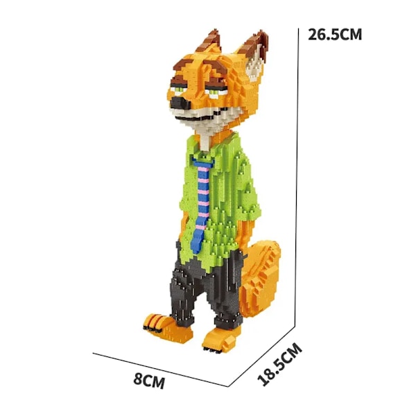 Anime Judy Nick Micro Building Blocks Tecknad film Zootropolis Diamond Bircks Modell Räv Kanin Leksaker