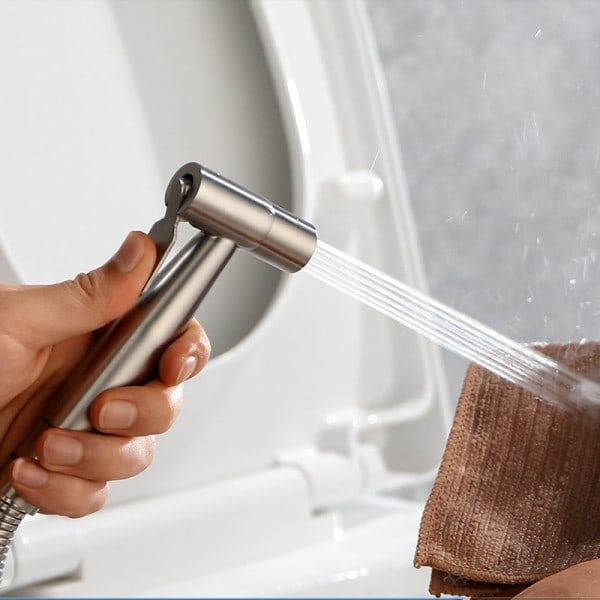 Håndholdt bidet sprøyte sett for toalett rustfritt stål hånd bidet kran
