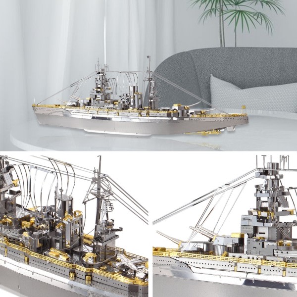 Metal Puslespil Model Bygningssæt Nagato Klasse Slagskib Stiksav Legetøj