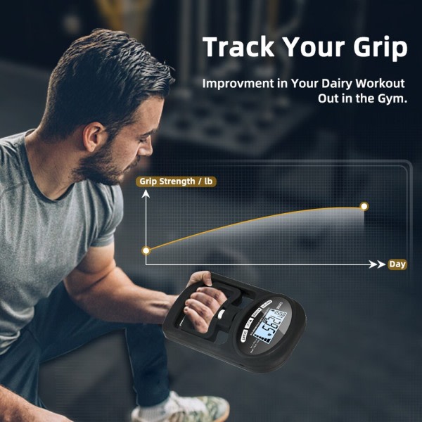 Digital Hand Dynamometer Grip Styrka Tränare Elektronisk Tester Mätare Mätare Mätare