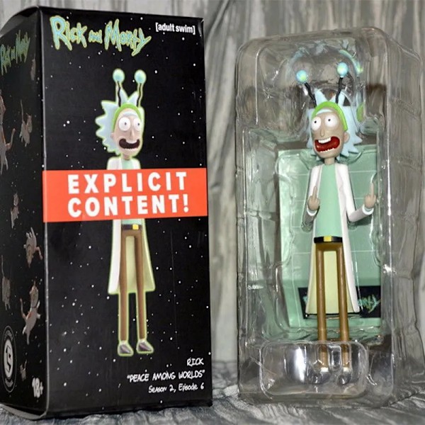 16 cm Anime Rick Sanchez Action Figur Mellanfinger Fred Samling Blanda Världar Modell Ornament Modell Leksaker