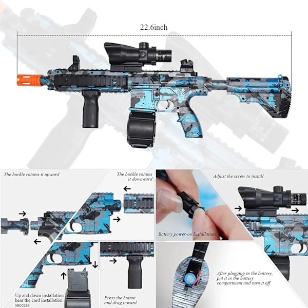 M416 vand bombe blaster pistol elektrisk graffiti luft riffel våben paintball legetøj